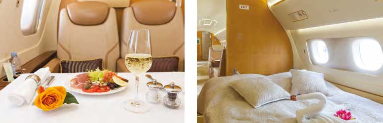 Privates VIP-Flugzeug Innenkabine